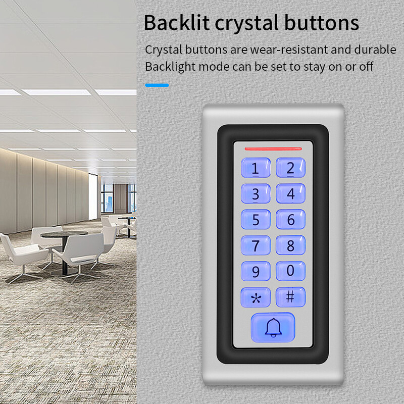 Automatic Gate Opener System Keyboard 125khz WG Output Input Reader Card Rfid Access Control Metal Keypad de contrôle d'accès