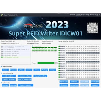 Ελληνικά 10 Συχνότητα RFID Reader Writer Copier Duplicator IC/ID με καλώδιο USB για κάρτες 125Khz 13,56Mhz Οθόνη LCD