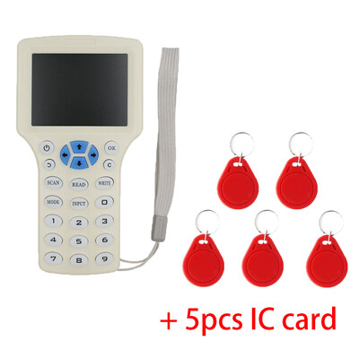 10 frekvences NFC viedkaršu lasītāja rakstīšanas pavairotājs 125 K 13,56 MHz RFID kopētājs USB fob programmētājs kopēšanas šifrētās atslēgas replikators