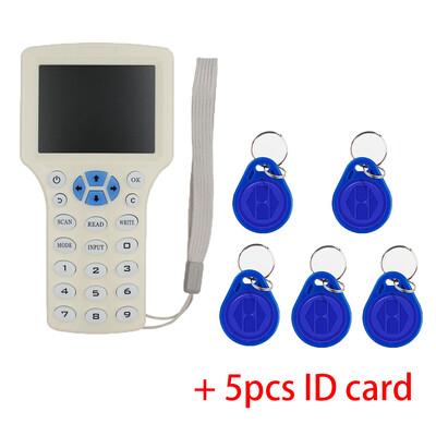 10 frekvences NFC viedkaršu lasītāja rakstīšanas pavairotājs 125 K 13,56 MHz RFID kopētājs USB fob programmētājs kopēšanas šifrētās atslēgas replikators
