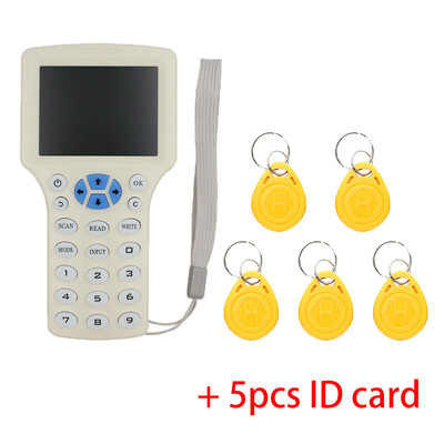 10 frekvences NFC viedkaršu lasītāja rakstīšanas pavairotājs 125 K 13,56 MHz RFID kopētājs USB fob programmētājs kopēšanas šifrētās atslēgas replikators