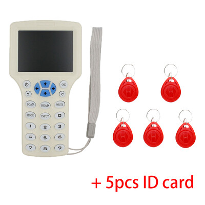 10 frekvences NFC viedkaršu lasītāja rakstīšanas pavairotājs 125 K 13,56 MHz RFID kopētājs USB fob programmētājs kopēšanas šifrētās atslēgas replikators