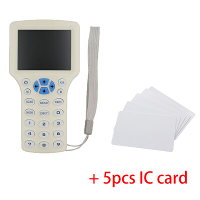 10 frekvences NFC viedkaršu lasītāja rakstīšanas pavairotājs 125 K 13,56 MHz RFID kopētājs USB fob programmētājs kopēšanas šifrētās atslēgas replikators