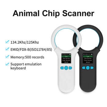 134,2KHz 125kHz Animal RFID Reader Pet Cat Dog Microchip Scanner FDX-B Glass Chip USB/Bluetooth/2.4G Animal Tag Reader