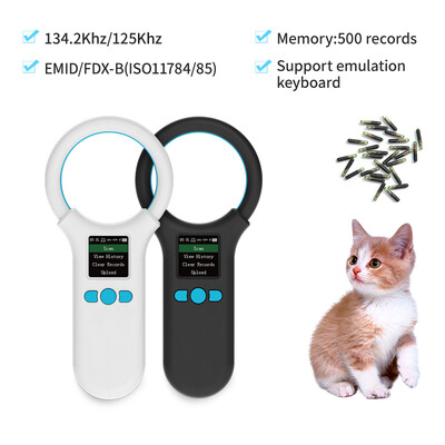 134,2KHz 125kHz-es állati RFID-olvasó Pet Cat Kutya Mikrochip-szkenner FDX-B Üvegchip USB/Bluetooth/2.4G állatcímke-olvasó