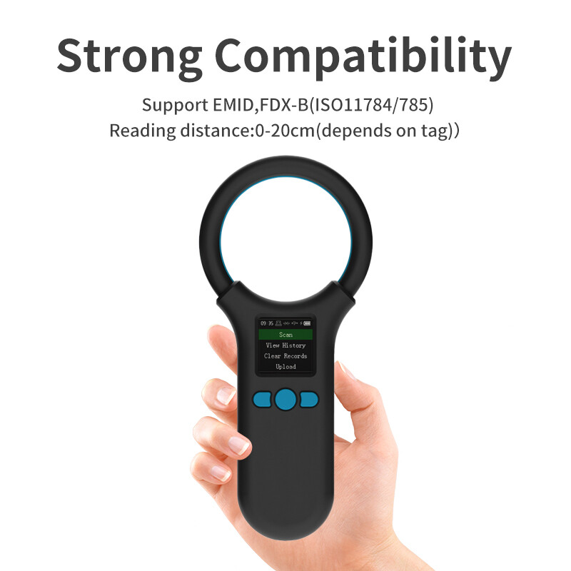 134.2KHz 125kHz RFID čitač za životinje Pet mačka Pas Skener mikročipa FDX-B stakleni čip USB/Bluetooth/2.4G Čitač oznaka za životinje