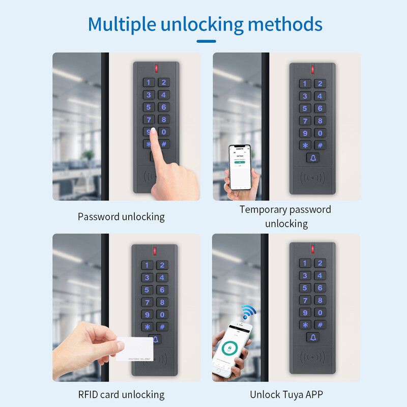 12V-24V vodootporna Wifi Tuya tipkovnica za kontrolu pristupa OTA sustav kontrolera vrata RFID tipkovnica WG26-44 56 58 APP daljinski otvarač vrata