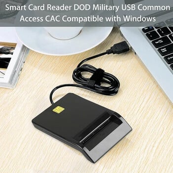 Νέο USB 2.0 Smart ID Card Reader για SD ATM CAC TF Τραπεζική κάρτα SIM Card Reader USB-CCID ISO Connector for Windows