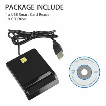 Νέο USB 2.0 Smart ID Card Reader για SD ATM CAC TF Τραπεζική κάρτα SIM Card Reader USB-CCID ISO Connector for Windows