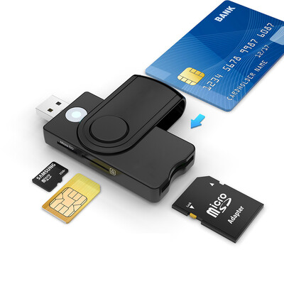 UTHAI X02 USB SIM išmaniųjų kortelių skaitytuvas, skirtas banko kortelės IC/ID EMV TF MMC kortelių skaitytuvams USB-CCID ISO 7816, skirtas 7 8 10 Linux OS