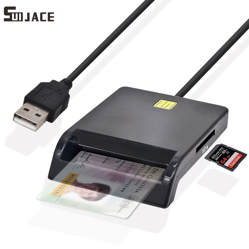 UTHAI X02 Cititor de carduri inteligente USB SIM pentru card bancar IC/ID EMV TF MMC Cititoare de carduri USB-CCID ISO 7816 pentru 7 8 10 Linux OS