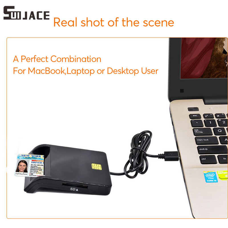 UTHAI X02 Cititor de carduri inteligente USB SIM pentru card bancar IC/ID EMV TF MMC Cititoare de carduri USB-CCID ISO 7816 pentru 7 8 10 Linux OS