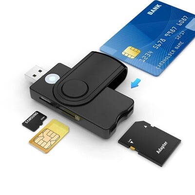 UTHAI за Windows 7 8 10 Linux OS, USB SIM четец на смарт карти, за банкова карта IC / ID EMV SD TF MMC четец на карти USB-CCID ISO 7816