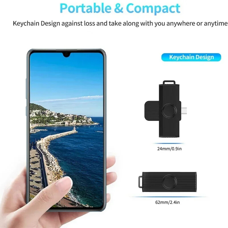 USB tipa C viedkaršu lasītājs atmiņas ID bankas EMV elektroniskais DNIE Dni Citizen Sim Cloner savienotāja adapteris Mac OS kabeļiem