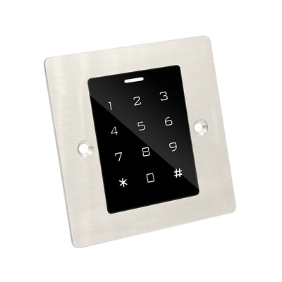 Metalinė įterptoji prieigos valdymo klaviatūra, atspari vandeniui 125 kHz RFID pulteliu skaitytuvas 2000 vartotojo durų atidarytuvas Wiegand 26 išvestis