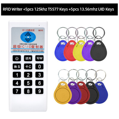 RFID 125Khz 13,56MHZ kopētājs Cloner Rokas NFC IC karšu lasītājs un rakstīšanas piekļuves kontroles karšu tagu kopētājs