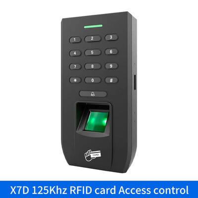 Pirkstu nospiedumu RFID piekļuves kontroles sistēmas tastatūra 125 Khz 1000 lietotāja savrupais durvju atvēršanas kontrolieris