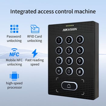 K1T810M RFID Access Control Keypad Door Station Keypad Wiegand 27/35 Ouput 13,56Mhz M1 Card CPU for Hikvision