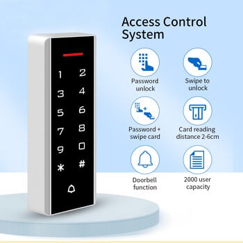 Πληκτρολόγιο ελέγχου πρόσβασης 125Khz RFID Reader Access Controller Ηλεκτρικό σύστημα ανοίγματος πόρτας Πληκτρολόγιο Rfid Wiegand Έξοδος