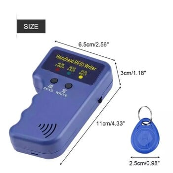 125KHz RFID Handheld Writer Duplicator Αντίγραφο EM4305 T5577 Επανεγγράψιμο Read EM4100/TK4100 ID Keyfobs Tag κάρτα Γρήγορη αποστολή