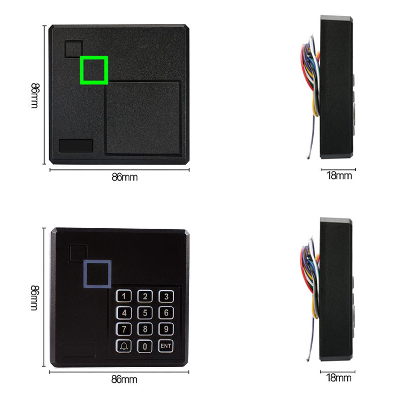 RFID išmaniosios prieigos valdymo kortelės ID 125K Wiegand26/34 išvesties klaviatūra/be klaviatūros Atspari vandeniui IP68 Naudota prieigos kontrolės sistema