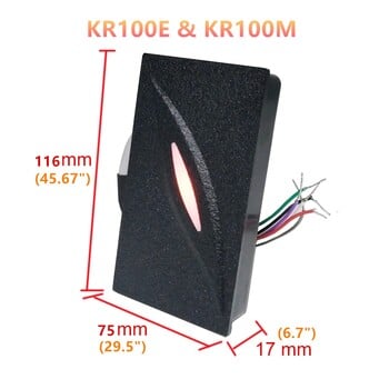 KR100E Wiegand RFID Reader IP65 Αδιάβροχο Wiegand 26/34 bit 125KHz EM Card Reader Tag Reader για Έλεγχο Πρόσβασης Πόρτας με LED & Beeper