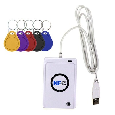 NFC čitač USB ACR122U beskontaktna pametna ic kartica i pisač rfid fotokopirni uređaj Kopirni uređaj Umnožavanje 5 komada UID promjenjiva oznaka kartice Privjesak za ključeve