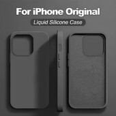 Originalus silikoninis dėklas, skirtas iPhone 11 13 12 14 15 Pro Max telefono dėklas, skirtas iPhone 14 15 Plus smūgiams atsparus minkštas galinis dangtelio priedai