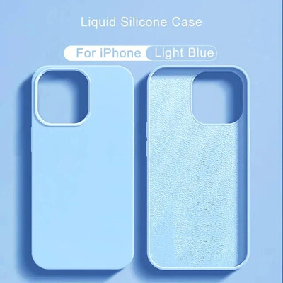 Originalus silikoninis dėklas, skirtas iPhone 11 13 12 14 15 Pro Max telefono dėklas, skirtas iPhone 14 15 Plus smūgiams atsparus minkštas galinis dangtelio priedai