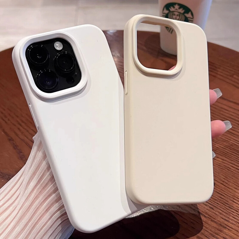 Čvrsta telefonska maska od originalnog tekućeg silikona za iPhone 16 15 14 13 12 11 Pro Max Plus Titanium siva mekana stražnja maska otporna na udarce