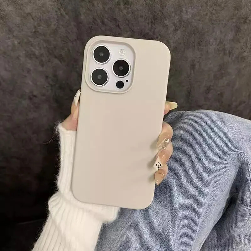 Slatka mekana silikonska telefonska maska otporna na udarce za iPhone 14 15 13 12 11 Pro Max Plus puna zaštitna tekuća maska od prirodnog titana