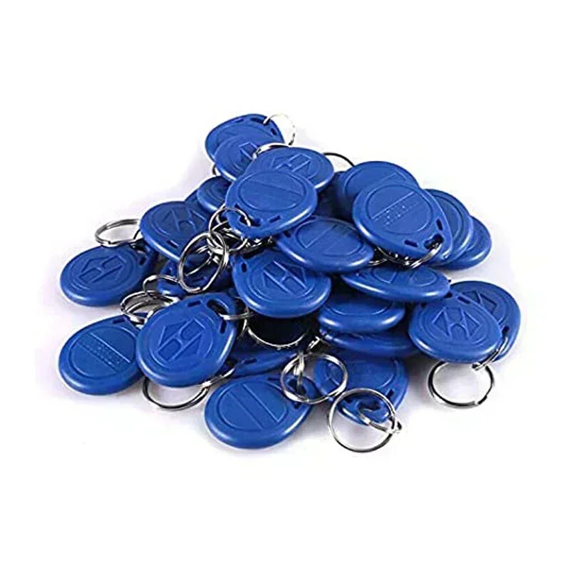 Atkārtota rokas 125KHz EM4100 5200 RFID ID karšu rakstīšanas kopētāja kopēšanas aparāta programmētājs + 5PCS T5577 pārrakstāmie atslēgu piekariņi