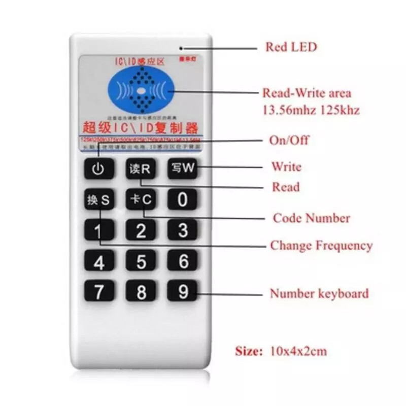 Ръчен интелигентен дубликатор RIFD 125Khz-13.56Mhz Четец на карти NFC Key Writer T5577 Clone IC/ID Badge Tag Copier