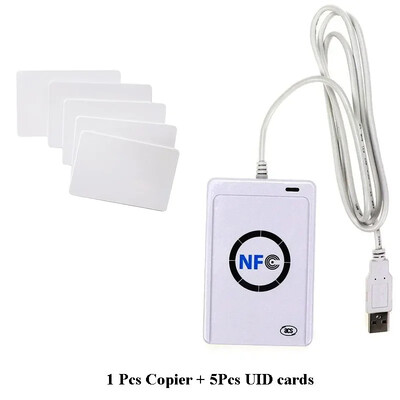 Четец на карти 13,56 MHz, RFID дубликатор, четец на смарт карти с UID карта, ключодържател, ключодържател, ACR122U за Windows Linux Mac
