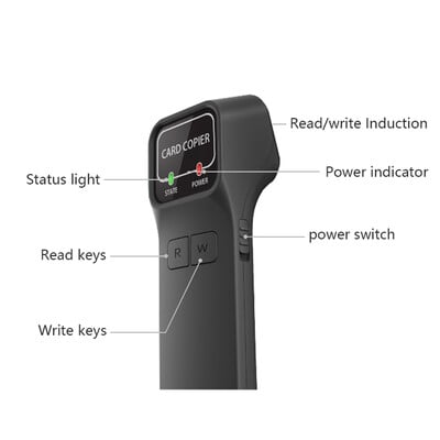 Cititor de carduri duplicator RFID portabil Flipper Zero 125KHz EM4100 Copiator Scriitor Programator T5577 Brelocuri ID reinscriptibile EM4305 Ta