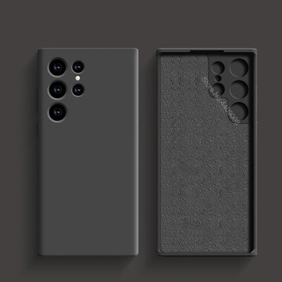 Γνήσια θήκη υγρής σιλικόνης για Samsung Galaxy S24 S23 S22 S21 Ultra A54 A34 A14 A53 A52 Αξεσουάρ τηλεφώνου Μαλακό πίσω κάλυμμα