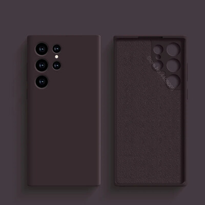 Γνήσια θήκη υγρής σιλικόνης για Samsung Galaxy S24 S23 S22 S21 Ultra A54 A34 A14 A53 A52 Αξεσουάρ τηλεφώνου Μαλακό πίσω κάλυμμα