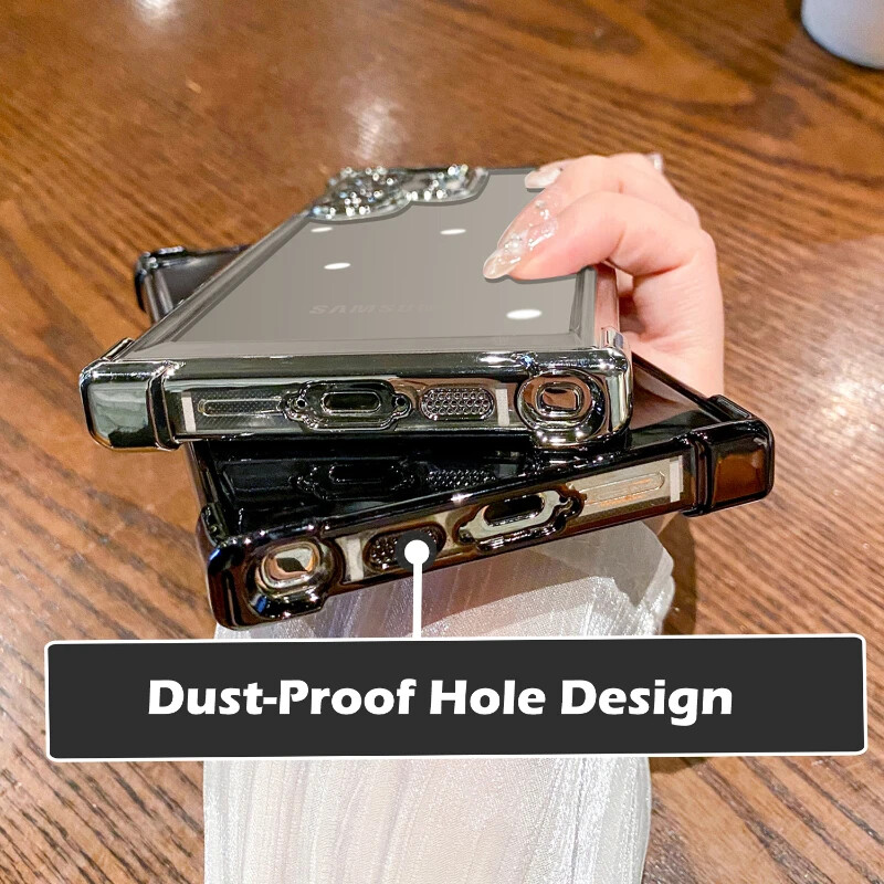 Luksuslik põrutuskindel läbipaistev ümbris Samsung Galaxy A55 A53 A35 5G S24 Ultra S23 FE S22Plus S21 S20 kõva akrüülist hübriidkaitseraua kate