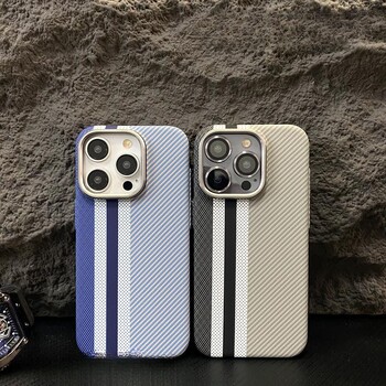 Μοντέρνα θήκη τηλεφώνου MagSafe Relief Carbon Fiber Relief για iPhone 15 13 14 16 Pro Max 15pro 12 Ασύρματη φόρτιση Σκληρό κάλυμμα υπολογιστή με αντικραδασμική προστασία