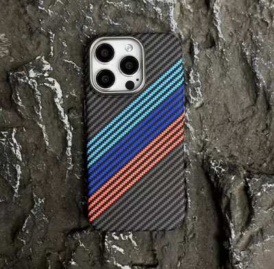 Trendovska reljefna MagSafe telefonska torbica od ugljičnih vlakana za iPhone 15 13 14 16 Pro Max 15pro 12 Tvrda maska otporna na udarce za bežično punjenje za računalo