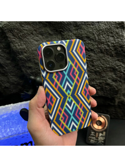 Trendovska reljefna MagSafe telefonska torbica od ugljičnih vlakana za iPhone 15 13 14 16 Pro Max 15pro 12 Tvrda maska otporna na udarce za bežično punjenje za računalo