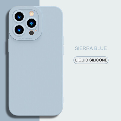 Purpurinis skystas silikoninis dėklas, skirtas iPhone 14 Plus 13 11 15 16 Pro Max 12 Mini 14Pro XR XS X 7 8 Plus SE Minkštas smūgiams atsparus galinis dangtelis
