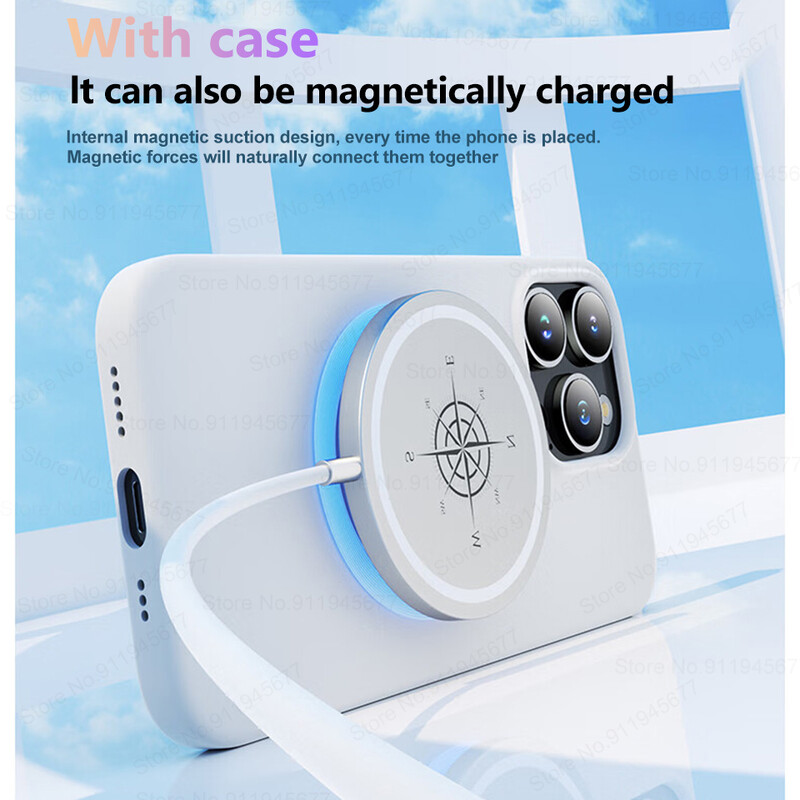 Za Magsafe futrole za bežično punjenje za iPhone 16 15 14 13 12 11 Pro Max Plus, tekući silikonski magnetski poklopac, dodaci za telefon