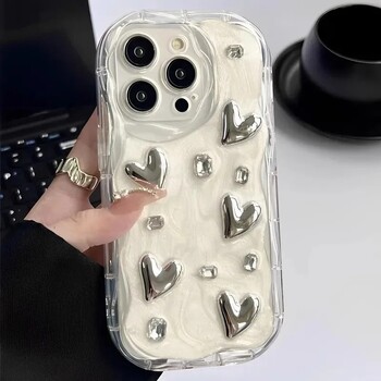 Θήκη τηλεφώνου 3D Silicone Love Bow για iphone 15 Pro Max 11 12 13 14 Pro max 14 Plus 15plus XS MAX XR XS X Μαλακό πίσω κάλυμμα σιλικόνης