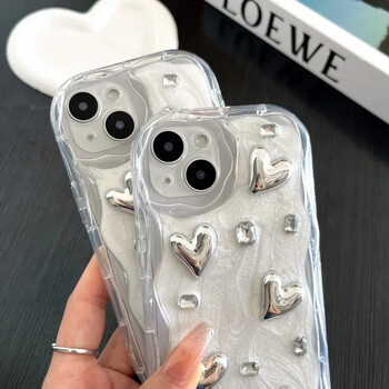 Θήκη τηλεφώνου 3D Silicone Love Bow για iphone 15 Pro Max 11 12 13 14 Pro max 14 Plus 15plus XS MAX XR XS X Μαλακό πίσω κάλυμμα σιλικόνης