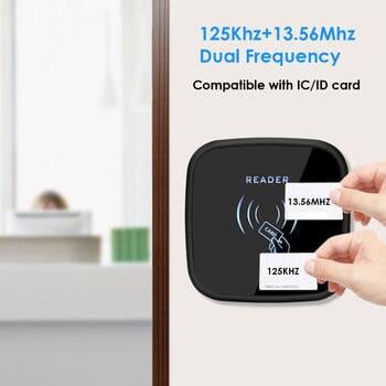 Αδιάβροχο RFID Dual Frequency 125Khz 13,56Mhz Smart Card Reader Wiegand 26 34 Interface Door Access Control Slave Card Reader