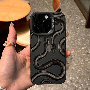 Θήκη τηλεφώνου με σχέδιο Snake Motif για iPhone 16 15 14 13 12 11 Pro Max XR XS MAX 7 8 PLUS MINI Y2K Ματ προστατευτικό κάλυμμα προστασίας από τους κραδασμούς