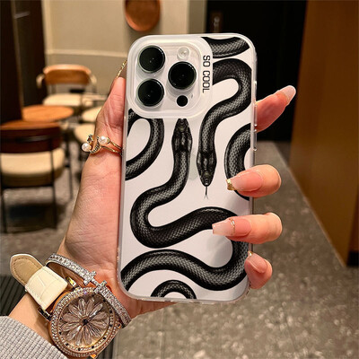 Dizajn telefonske maske sa motivom zmije za iPhone 16 15 14 13 12 11 Pro Max XR XS MAX 7 8 PLUS MINI Y2K mat zaštitna maska otporna na udarce