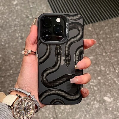 Dizajn telefonske maske sa motivom zmije za iPhone 16 15 14 13 12 11 Pro Max XR XS MAX 7 8 PLUS MINI Y2K mat zaštitna maska otporna na udarce
