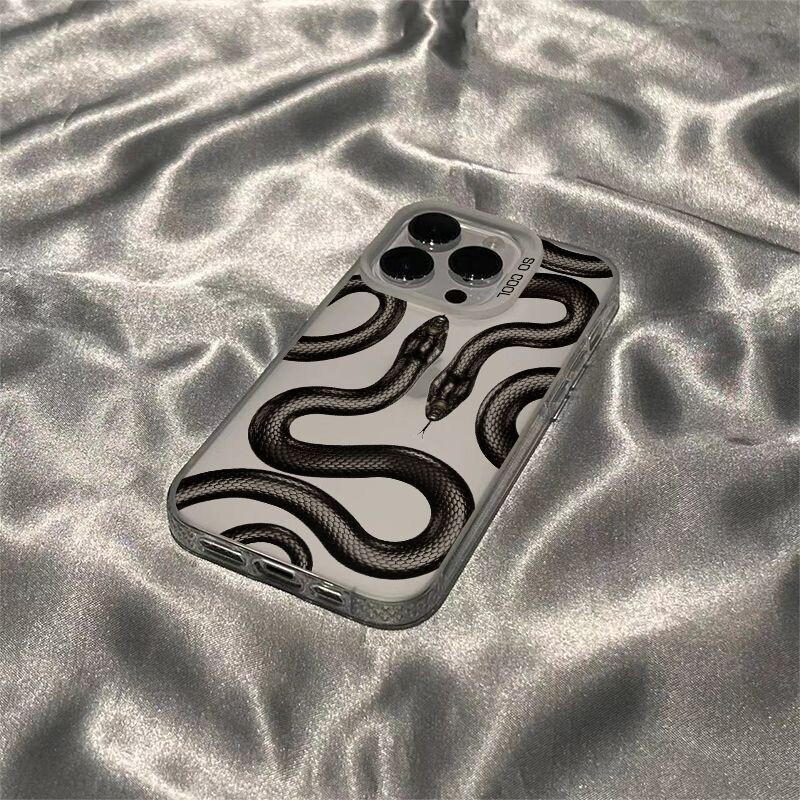 Dizajn telefonske maske sa motivom zmije za iPhone 16 15 14 13 12 11 Pro Max XR XS MAX 7 8 PLUS MINI Y2K mat zaštitna maska otporna na udarce